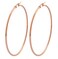 Edforce Stainless Steel Rounded Hoops Earrings 20mm60mm Diameter Rose Gold 60mm