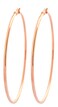 Edforce Stainless Steel Rounded Hoops Earrings 20mm60mm Diameter Rose Gold 60mm