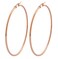 Edforce Stainless Steel Rounded Hoops Earrings 20mm60mm Diameter Rose Gold 60mm