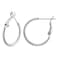 Gacimy Small Hoop Earrings for Women 14K White Gold Plated 925 Sterling Silver Post Hoops for Women 20mm Silver Tone Small Earrings