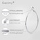 Gacimy Small Hoop Earrings for Women 14K White Gold Plated 925 Sterling Silver Post Hoops for Women 20mm Silver Tone Small Earrings