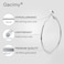Gacimy Small Hoop Earrings for Women 14K White Gold Plated 925 Sterling Silver Post Hoops for Women 20mm Silver Tone Small Earrings