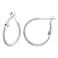 Gacimy Small Hoop Earrings for Women 14K White Gold Plated 925 Sterling Silver Post Hoops for Women 20mm Silver Tone Small Earrings