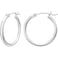 Gacimy Small Sterling Silvertone Hoop Earrings for Women 14K White Gold Plated Hoops with 925 Sterling Silvertone Post 14K White Gold Plated 20mm Medium Earrings for Women