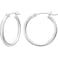 Gacimy Small Sterling Silvertone Hoop Earrings for Women 14K White Gold Plated Hoops with 925 Sterling Silvertone Post 14K White Gold Plated 20mm Medium Earrings for Women