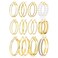 FANDY Gold Hoop Earrings Set for Women 12 Pairs Hypoallergenic LargeBig Thin Thick Gold Hoops Earrings Loop Pack for Birthday Party 40mm50mm