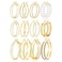 FANDY Gold Hoop Earrings Set for Women 12 Pairs Hypoallergenic LargeBig Thin Thick Gold Hoops Earrings Loop Pack for Birthday Party 40mm50mm