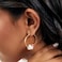 SALLY ROSE Hello Kitty Hoop Earrings for Women Official License Gold Tone FlashPlated and Enamel Sanrio Earrings