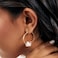 SALLY ROSE Hello Kitty Hoop Earrings for Women Official License Gold Tone FlashPlated and Enamel Sanrio Earrings