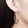 GSLAOZ Hoop Earrings 18K Rose Gold Plated Rounded Hoops Earrings for Women