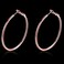 GSLAOZ Hoop Earrings 18K Rose Gold Plated Rounded Hoops Earrings for Women