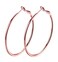 GSLAOZ Hoop Earrings 18K Rose Gold Plated Rounded Hoops Earrings for Women