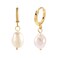 XYJZXY Huggie Hoop Earrings with Charms Pearl Dangle Earrings 13 mm