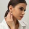 XYJZXY Huggie Hoop Earrings with Charms Pearl Dangle Earrings 13 mm