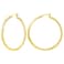 IDJEOABL Non Tarnish Extra Large Big Gold Hoop Earrings for Women Trendy 3mm Thick Gold Hoops Lightweight 60mm