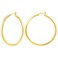 IDJEOABL Non Tarnish Thick Medium Gold Hoop Earrings for Women Trendy Chunky Gold Hoops 3mm Lightweight 40mm