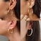 IDJEOABL Non Tarnish Thick Medium Gold Hoop Earrings for Women Trendy Chunky Gold Hoops 3mm Lightweight 40mm