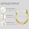 Jstyle 3 Pairs Stainless Steel Hoop Earrings for Women Huggie 12MM