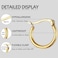Jstyle 3 Pairs Stainless Steel Hoop Earrings for Women Huggie 12MM