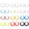 KASFREE 12 Pairs Plastic Hoop Earrings for Sensitive Ears Clear Hoops for Women Set 1