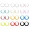 KASFREE 12 Pairs Plastic Hoop Earrings for Sensitive Ears Clear Hoops for Women Set 1