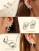 LOYALLOOK 11Pairs Silver Hoop Earrings for WomenHypoallergenic Surgical Steel Earrings Silver Cartilage Earring Sets for Multiple Piercing Trendy Earring Stacks Flat Back Stud Hoops