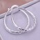Lucare Womens 925 Sterling Silver U Shape Hollow Hoop Dangle Earrings Jewelry Gift 1