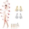 MIFYNN Lymphatic Earrings Halolux Lymphvity Germanium Earrings Gold and Silver Hoops Sparkle CZ Hoop Earrings for Women goldsilver