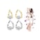 MIFYNN Lymphatic Earrings Halolux Lymphvity Germanium Earrings Gold and Silver Hoops Sparkle CZ Hoop Earrings for Women goldsilver
