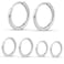 micuco Small Hoop Earrings for Women Tiny Cartilage Hoop Earrings for Men Helix Daith Tragus Ear Hugging Hoop Earrings Silvertone Plated 6mm 8mm 10mm