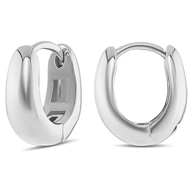 Milla MILLA Sterling Silver Huggie Earrings for Women Silver Huggie Hoop Earrings Multipack Silver Huggies Lightweight Hypoallergenic Small Hoops 12 mm 05 in