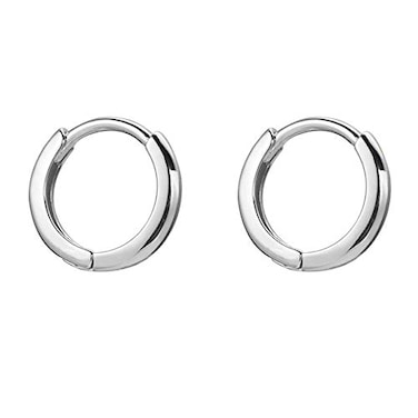 NC Minimalist Tiny Small Hoop Earrings for Women 925 Sterling Silver Golden Polished Mini Huggie Hoops Cartilage Cuff Helix Thin Wrap Simple Jewelry 20g8mm Silver