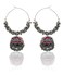 Moonstruck Oxidized Hoops With Meenakari jhumkas For Women Pink