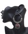 Moonstruck Oxidized Hoops With Meenakari jhumkas For Women Pink