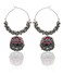 Moonstruck Oxidized Hoops With Meenakari jhumkas For Women Pink