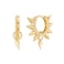 MYEARS Women Spike Earrings Gold Huggie Hoop Curved Arrow Dangle Drop 14K Small Simple Hypoallergenic Everyday Jewelry