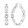 NARMO 925 Sterling Silver Earrings for Women Square Chain Hoop Earrings Lightweight