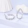 NARMO 925 Sterling Silver Earrings for Women Square Chain Hoop Earrings Lightweight