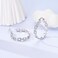 NARMO 925 Sterling Silver Earrings for Women Square Chain Hoop Earrings Lightweight