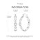 NARMO 925 Sterling Silver Earrings for Women Square Chain Hoop Earrings Lightweight