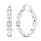NARMO 925 Sterling Silver Earrings for Women Square Chain Hoop Earrings Lightweight