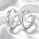 NARMO 925 Sterling Silver Hoop Earrings Butterfly Hoop Earrings for Women