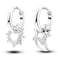 NARMO 925 Sterling Silver Hoop Earrings for Women Moon and Star Sun Earrings