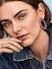 NLCAC Glitter Hoop Earrings Bohemian Sparkle Resin Rhinestone Wrapped Hoop Dangle Earrings for Women Arainbow
