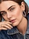 NLCAC Glitter Hoop Earrings Bohemian Sparkle Resin Rhinestone Wrapped Hoop Dangle Earrings for Women Arainbow