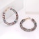 NLCAC Glitter Hoop Earrings Bohemian Sparkle Resin Rhinestone Wrapped Hoop Dangle Earrings for Women Arainbow