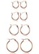 ORAZIO 4 Pairs Stainless Steel Hoop Earrings Set Huggie Earrings for Women10mm20mm