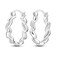 Parmuz 925 Sterling Silver Earrings Big Large Hoops for Women Lightweight Twisted Hoop Earrings With Cubic Zirconia Hypoallergenic Gift for Her