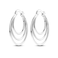 Parmuz 925 Sterling Silver Earrings Large Big Hoop Earrings Star Moon Butterfly Cubic Zirconia Thin Round Hoops for Women