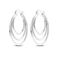 Parmuz 925 Sterling Silver Earrings Large Big Hoop Earrings Star Moon Butterfly Cubic Zirconia Thin Round Hoops for Women